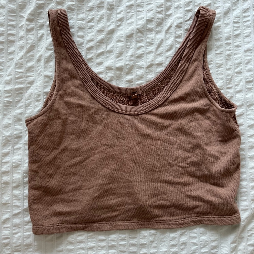 Aerie Brown Cropped Tank Top